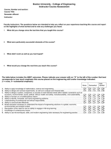Instructor Course Assessment