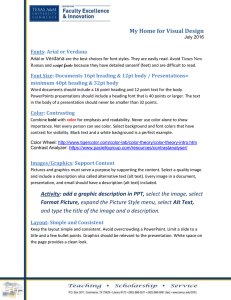 Visual Design Guidelines: Fonts, Colors, Layout