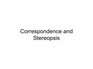 Correspondence and Stereopsis