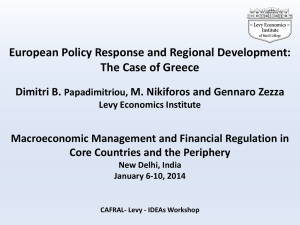 European Policy Response and Regional Development: The Case of Greece