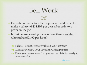  Bell Work