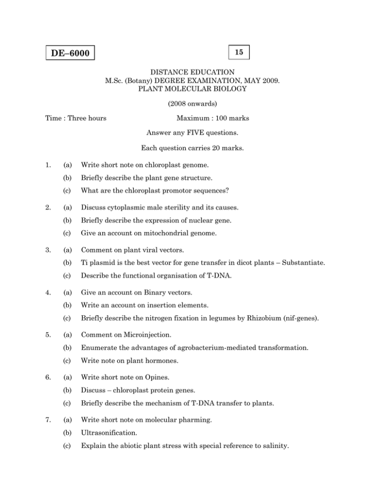 msc-botany-examination-2009