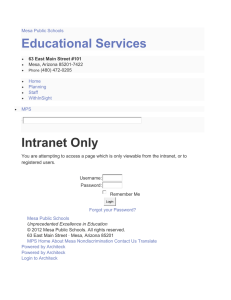 Educational Services  Intranet Only