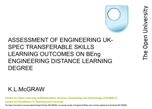 McGraw, K. (2008) PowerPoint presentation from the Assessment of Learning Outcomes in Engineering (aloe) International Conference, London, 27th Nov 2008.