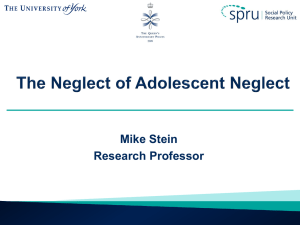 'The neglect of adolescent neglect' (ppt, 4.02 MB)