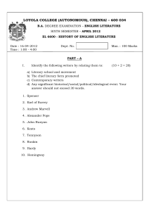 LOYOLA COLLEGE (AUTONOMOUS), CHENNAI – 600 034