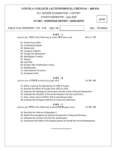 LOYOLA COLLEGE (AUTONOMOUS), CHENNAI – 600 034