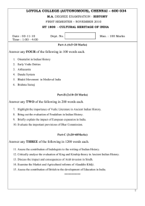 LOYOLA COLLEGE (AUTONOMOUS), CHENNAI – 600 034 FOUR