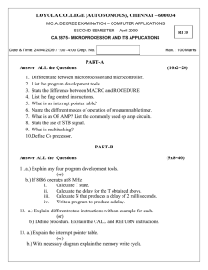 LOYOLA COLLEGE (AUTONOMOUS), CHENNAI – 600 034