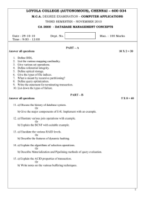 LOYOLA COLLEGE (AUTONOMOUS), CHENNAI – 600 034