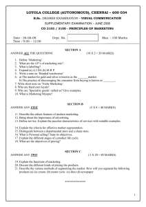LOYOLA COLLEGE (AUTONOMOUS), CHENNAI – 600 034