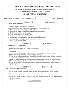 LOYOLA COLLEGE (AUTONOMOUS), CHENNAI – 600 034