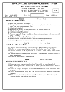 LOYOLA COLLEGE (AUTONOMOUS), CHENNAI – 600 034