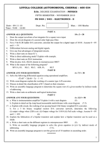 LOYOLA COLLEGE (AUTONOMOUS), CHENNAI – 600 034