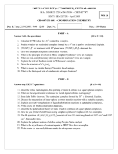LOYOLA COLLEGE (AUTONOMOUS), CHENNAI – 600 034 PART – A
