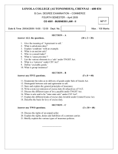 LOYOLA COLLEGE (AUTONOMOUS), CHENNAI – 600 034