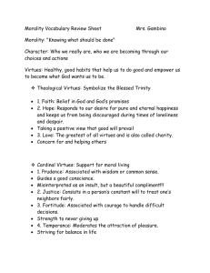 Morality Vocabulary Review Sheet  Mrs. Gambino Morality: &#34;Knowing what should be done&#34;