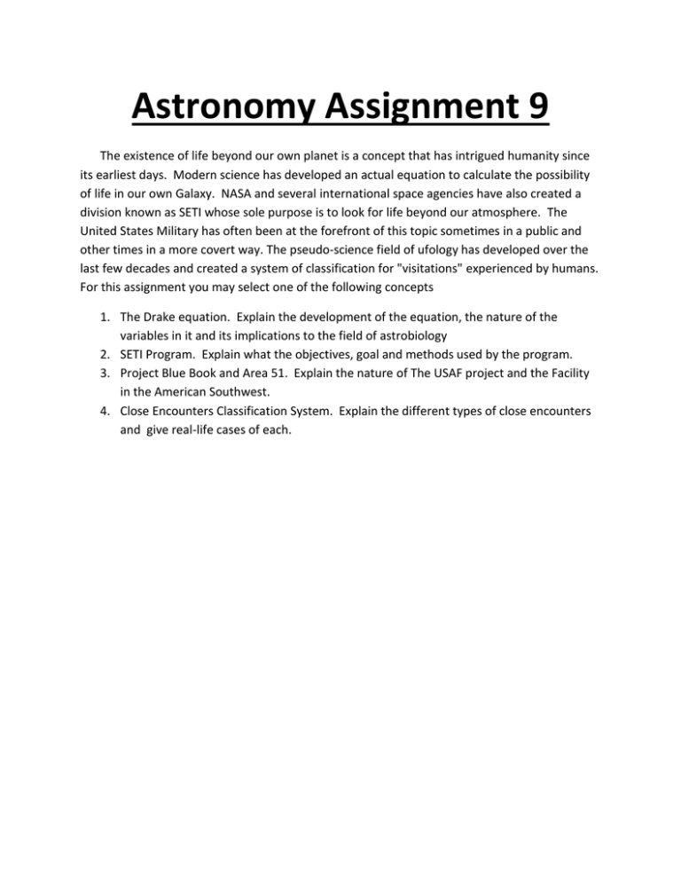 astronomy assignment sample