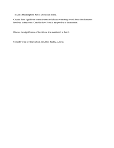 To Kill a Mockingbird Part 1 Discussion
