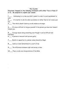 Forgiveness - ESL Sheets