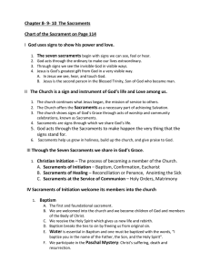Catholic Sacraments Study Guide: Baptism, Eucharist, More