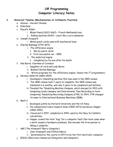 C# Programming Computer Literacy Notes