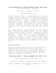 Course Description for String Orchestra Honors (Music 2030)