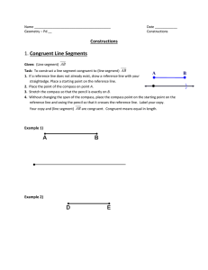 Congruent Line Segments Constructions  AB