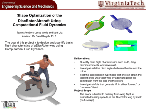 Shape Optimization of the DiscRotor Aircraft Using Computational Fluid Dynamics