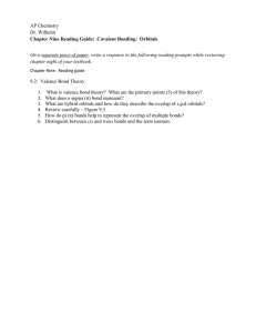 Covalent Bonding: Orbitals Reading Guide