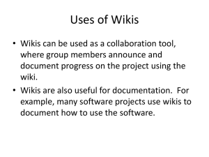Uses of Wikis