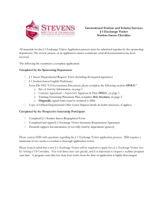 International Student and Scholar Services J-1 Exchange Visitor Student Intern Checklist