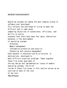 MEMORY MANAGEMENT