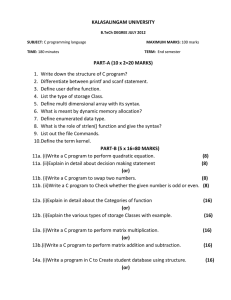 KALASALINGAM UNIVERSITY PART-A (10 x 2=20 MARKS)