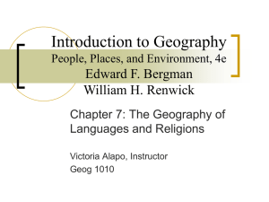 Introduction to Geography Edward F. Bergman William H. Renwick
