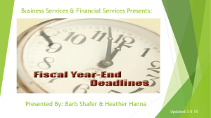 Business Services &amp; Financial Services Presents: Updated 3-5-15