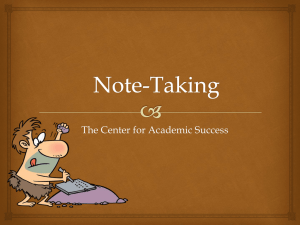 The Center for Academic Success