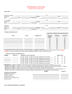 Northeastern University  Biological Material Application