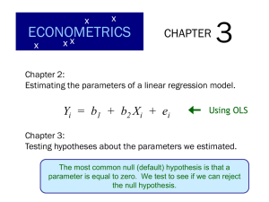 Econometrics: Hypothesis Testing & Linear Regression