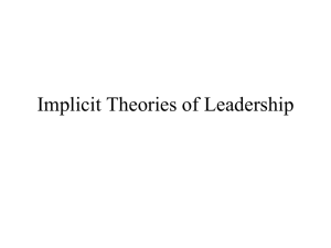 Implicit Theories of Leadership