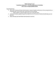 Walnut Springs P.T.S.A. Committee Chairperson &gt;&gt; Courtyard Maintenance Committee