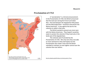 Proclamation of 1763: Causes & Colonial Frustration