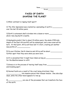 Faces of Earth: Shaping the Planet Worksheet