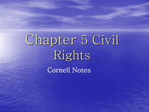 Chapter 5 Civil Rights Cornell Notes