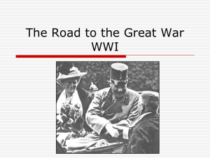 The Road to the Great War WWI