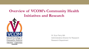 Overview of  VCOM’s Community Health Initiatives and Research