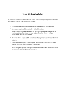 Team 6-2 Grading Policy