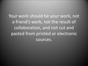 Your work should be your work, not