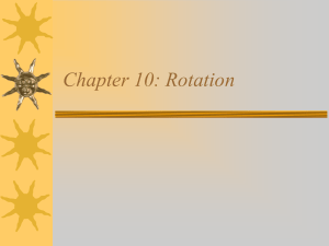 Chapter 10: Rotation