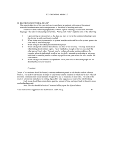 Breaking Nonverbal Rules: Communication Exercise